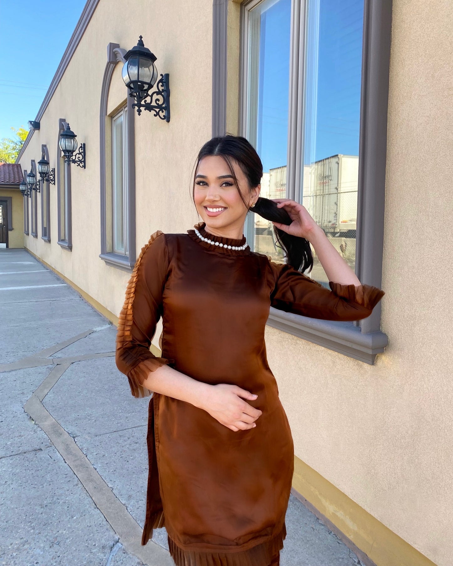 Pleated Collar Suit