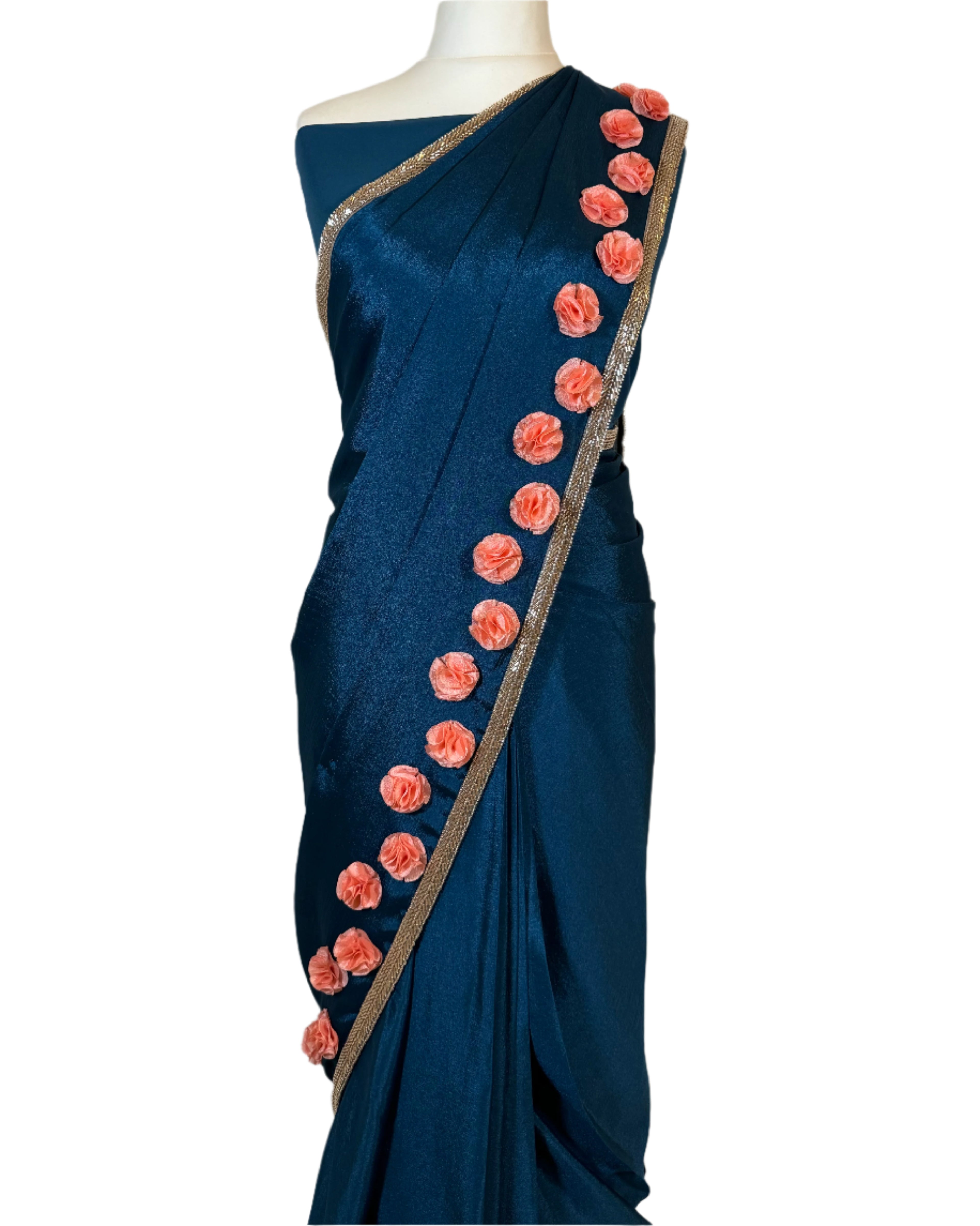 Peony 3D Flower Saree [PRE-ORDER]