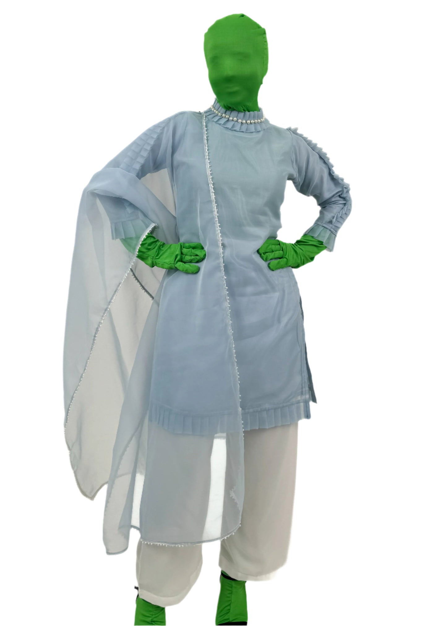 Pleated Pearl Suit
