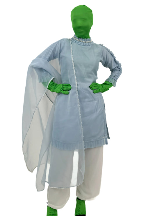 Pleated Pearl Suit